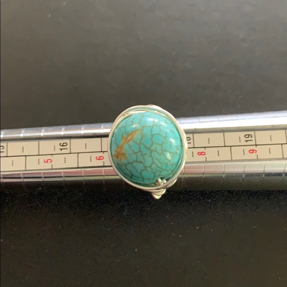 Handmade turquoise ring - Picture 3 of 6